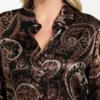 Clarisse Paisley Burnout Oversized Shirt
