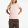 Classic Embroidered Logo Striped Tee