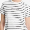 Classic Embroidered Logo Striped Tee