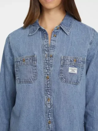 Classic Long-Sleeve Denim Shirt