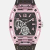 Clear and Black Silicone Multifunction Watch