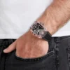 Clear and Black Silicone Multifunction Watch