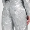 Clelia Faux-Leather Embroidered Pants