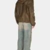 Coated Denim Hooded Jacket