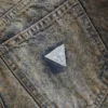 Coated Mini Denim Shorts
