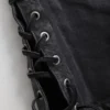 Coated Mini Denim Shorts