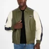 Color-Block Faux-Leather Jacket