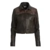 Colorblock Leather Jacket