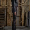 Colorblock Leather Jacket