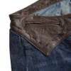 Contrast Denim Flare Pants