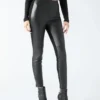 Coy Leather High-Rise Legging
