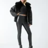 Coy Leather High-Rise Legging