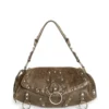 Cracked Leather Shoulder Bag