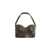 Crackle Leather Bra