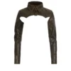 Crackle Leather Crop Top