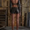 Crackle Leather Crop Top
