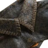 Crackle Leather Crop Top
