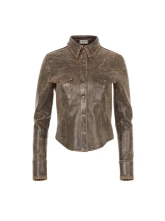 Crackle Leather Jacket