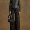 Crackle Leather Jacket