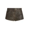 Crackle Leather Shorts