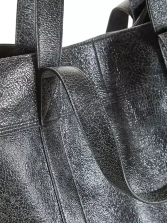 Crackle Leather Tote Bag
