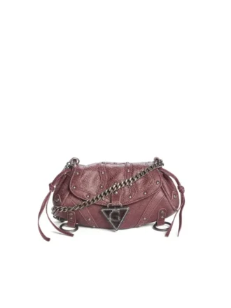 Crackled Leather Mini Fashion Bag
