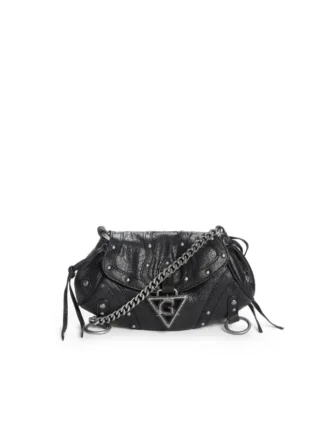 Crackled Leather Mini Fashion Bag