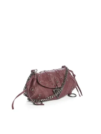 Crackled Leather Mini Fashion Bag