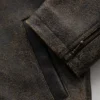 Crackled Leather Moto Jacket