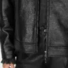 Crackled Leather Moto Jacket