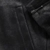 Crackled Leather Moto Jacket