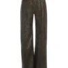 Crackled Leather Pants