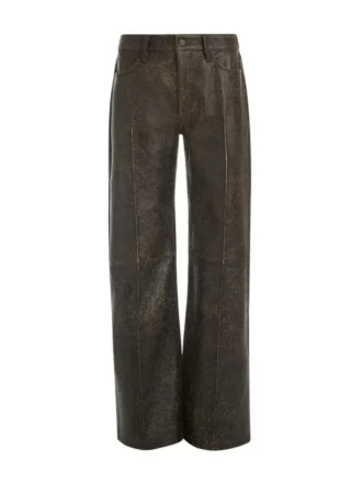 Crackled Leather Pants