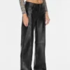 Crackled Leather Pants