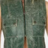 Crackled Leather Top