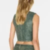 Crackled Leather Top