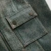 Crackled Leather Top