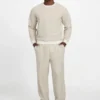Crewneck Scuba Wool-Blend Melange Sweater