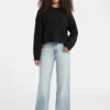 Crewneck Wool-Blend Cable-Knit Sweater