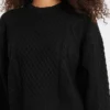 Crewneck Wool-Blend Cable-Knit Sweater