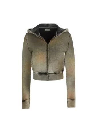 Crystal-Embellished Terry Hoodie
