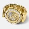 Crystal Stainless Steel Analogue Ring 18 Mm