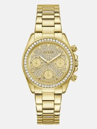 Crystal Stainless Steel Multi-Function Watch