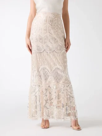 Crystals Embroidered Skirt