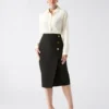 Dalia Buttons Midi Skirt