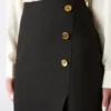Dalia Buttons Midi Skirt