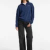 Dark Indigo Half-Zip Sweatshirt