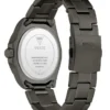 Dark Silver-Tone and Green Analog Watch