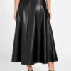 Delores Faux-Leather Circle Skirt