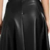Delores Faux-Leather Circle Skirt